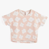 Light Pink Floral Print Tee | AIMAMA