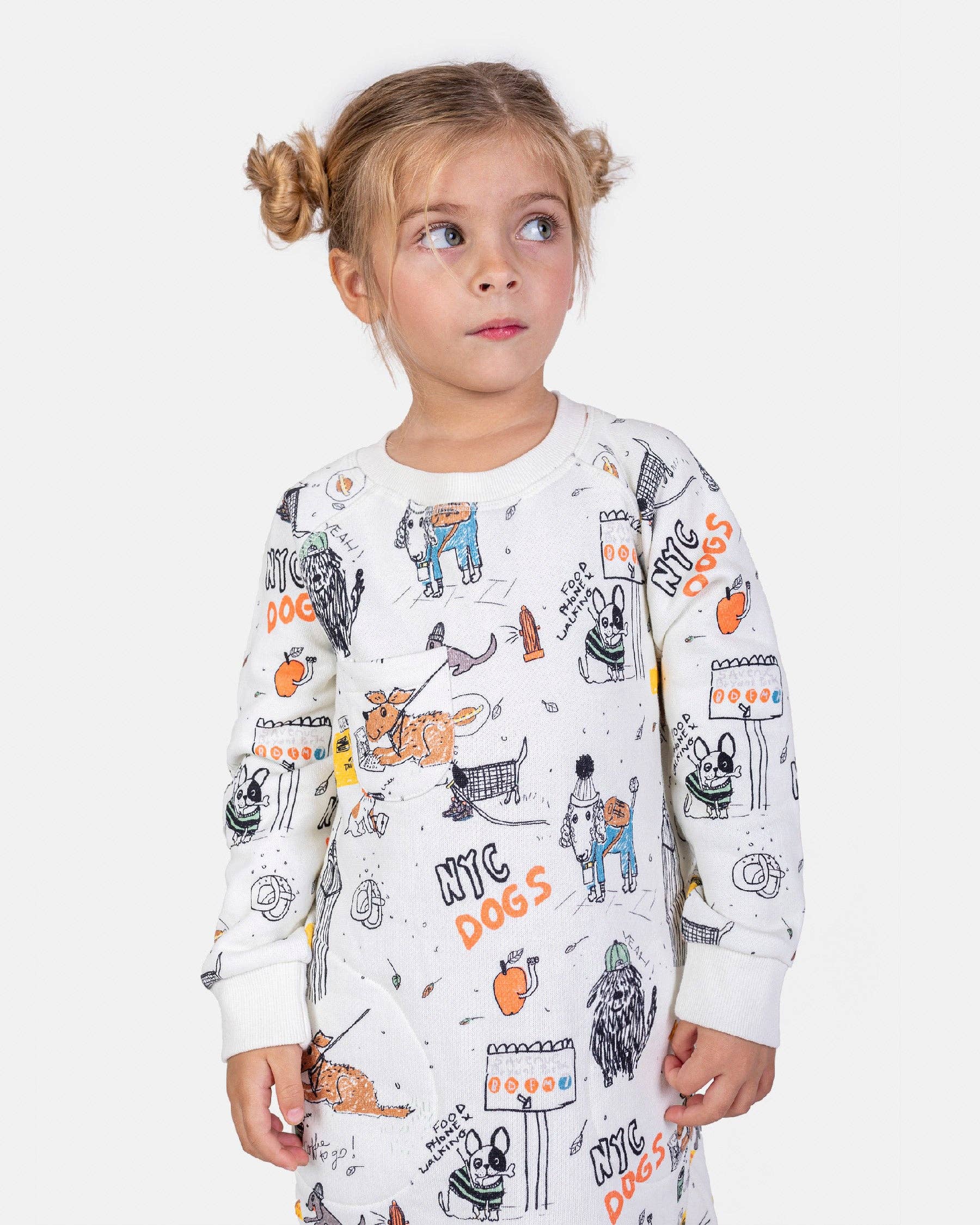 100% Cotton Dress "NYC dogs" | NAADA - CapuletKids