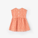 Orange & White Polka Dot Dress | AIMAMA