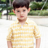 Yellow Collared Pentagon Tee | AIMAMA