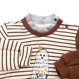 Brown Striped Owl Crewneck | AIMAMA