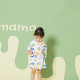 Abstract Print White Dress | AIMAMA