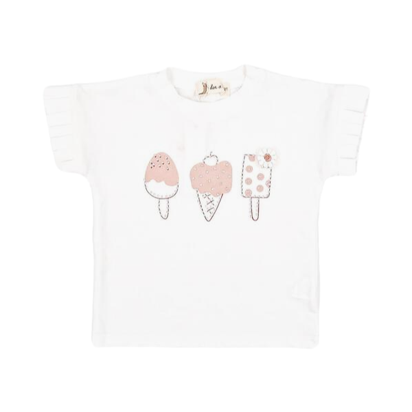 Ice-Cream Ruffle Sleeve Tee - CapuletKids