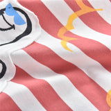 Red Striped Peace Tee | AIMAMA