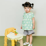 Green "Crosses Print" Blouse | AIMAMA