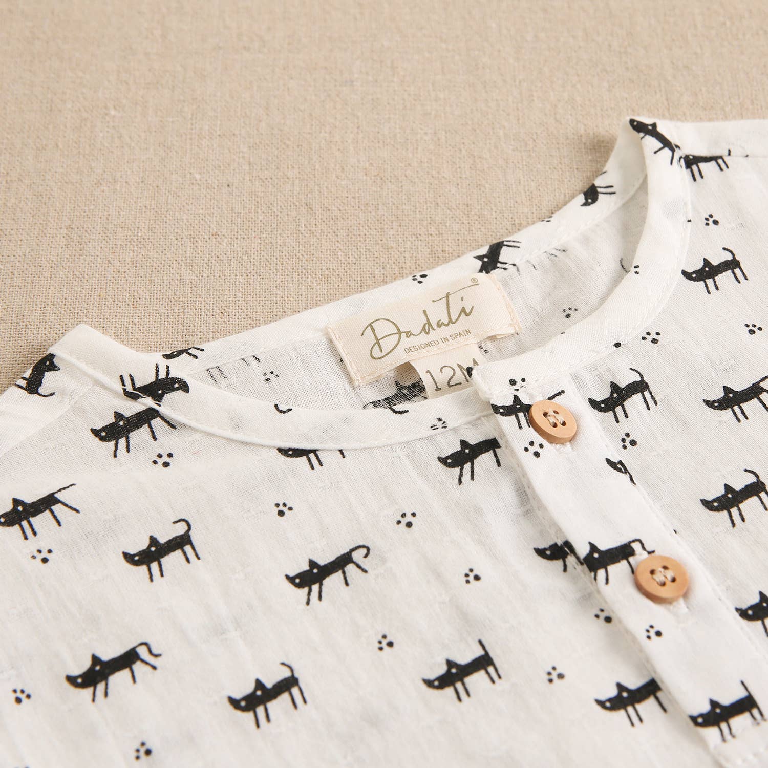 Baby Boy's Printed Shirt And Shorts Set: 12 Months / Black - CapuletKids