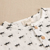Baby Boy's Printed Shirt And Shorts Set: 12 Months / Black - CapuletKids