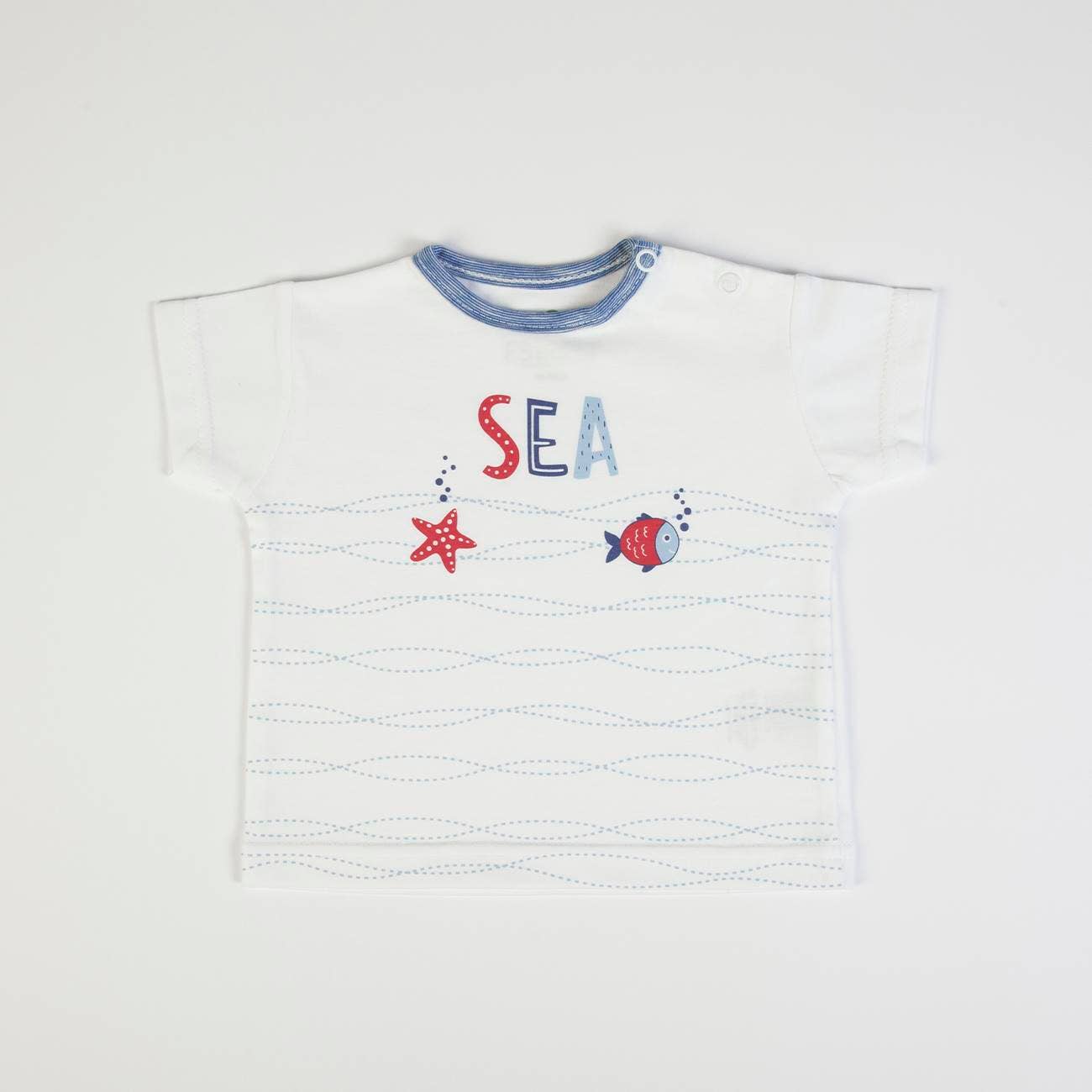 T-shirt + shorts - White/blue - CapuletKids