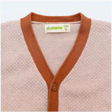 Beige V-Neck Cardigan | AIMAMA