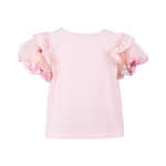 Pom Pom Puff Sleeve T-Shirt | DOE A DEAR - CapuletKids