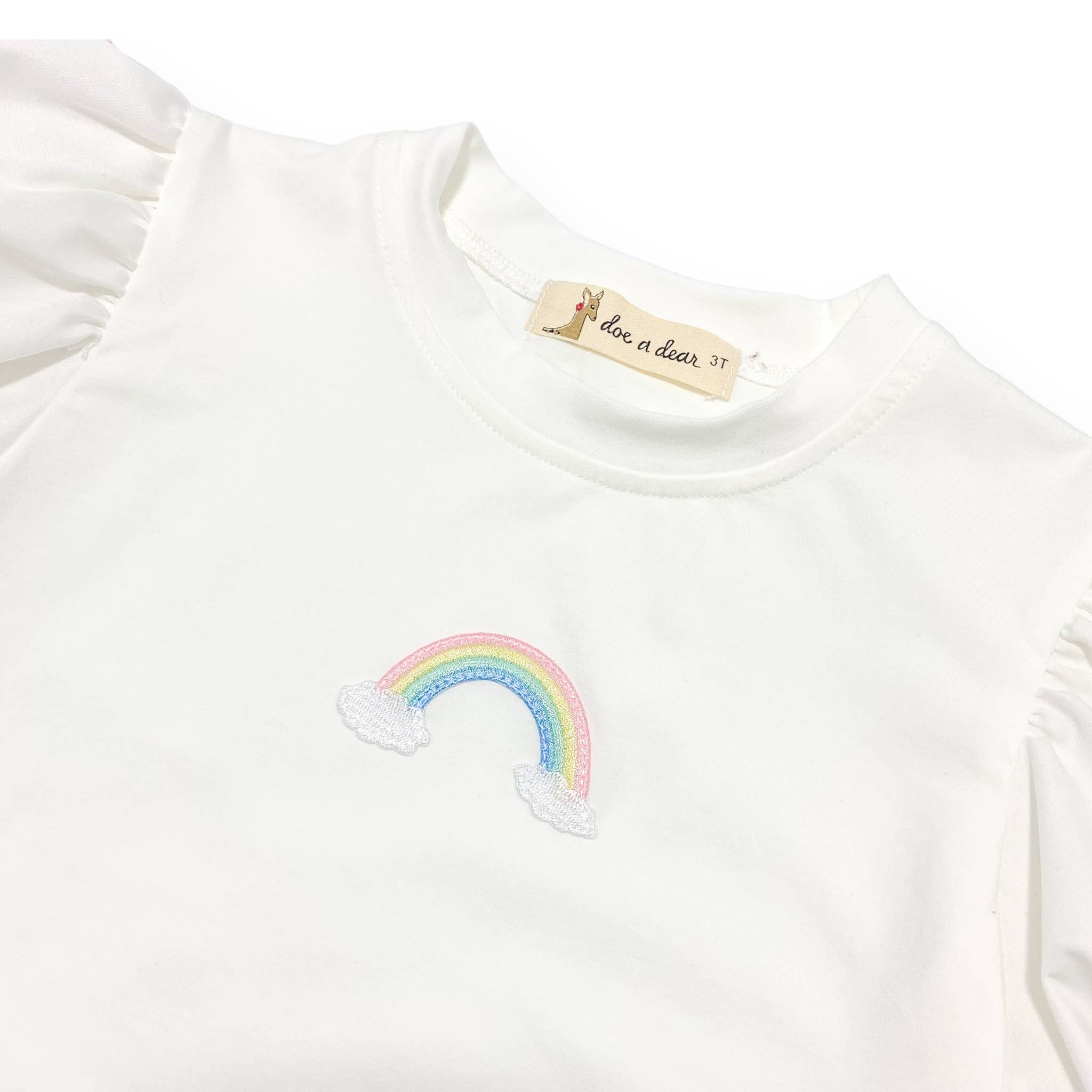 100% Cotton Puff Sleeve T-Shirt | DOE A DEAR - CapuletKids