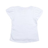 Cap Sleeve Tee With Rhinestones: White - CapuletKids