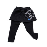 Black Quilted Skirt Leggings | AIMAMA