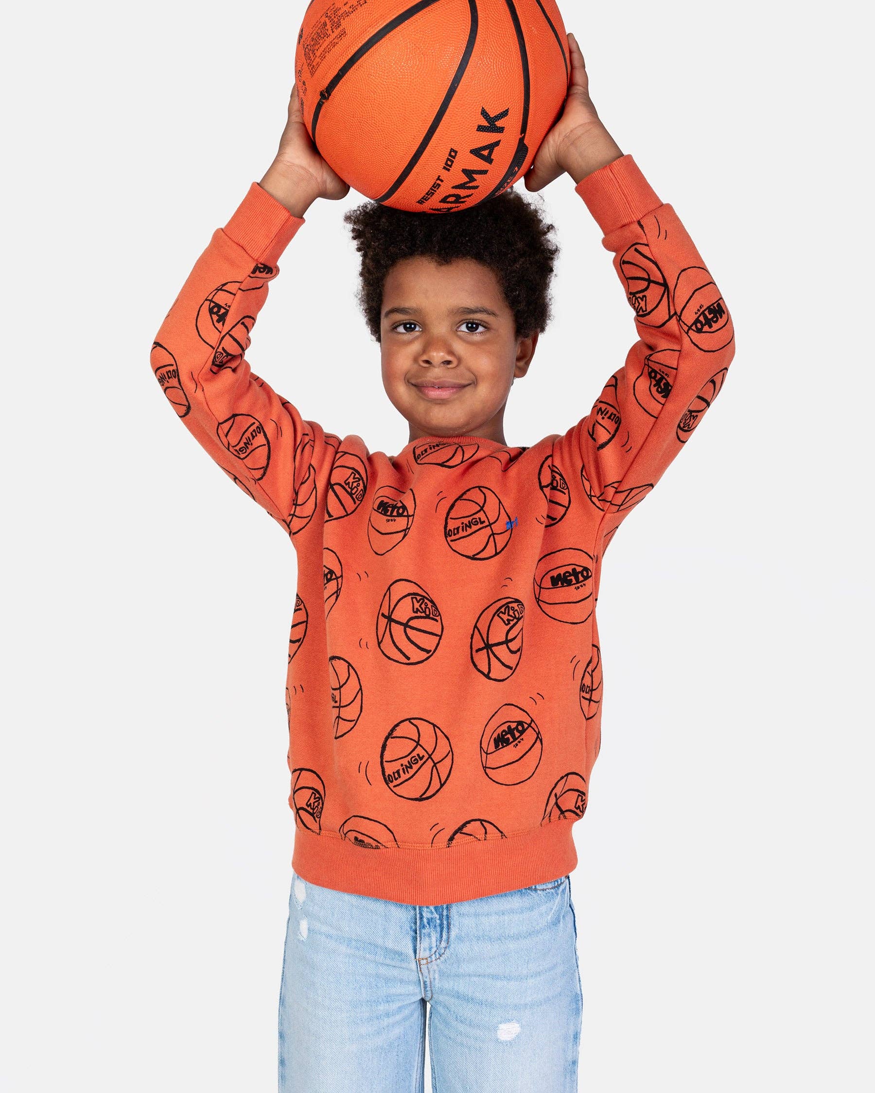 100% Cotton Sweatshirt "Basketball" | NAADA - CapuletKids