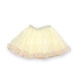 Rainbow Trim Tutu: Cream - CapuletKids