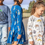100% Cotton Dress "NYC dogs" | NAADA - CapuletKids