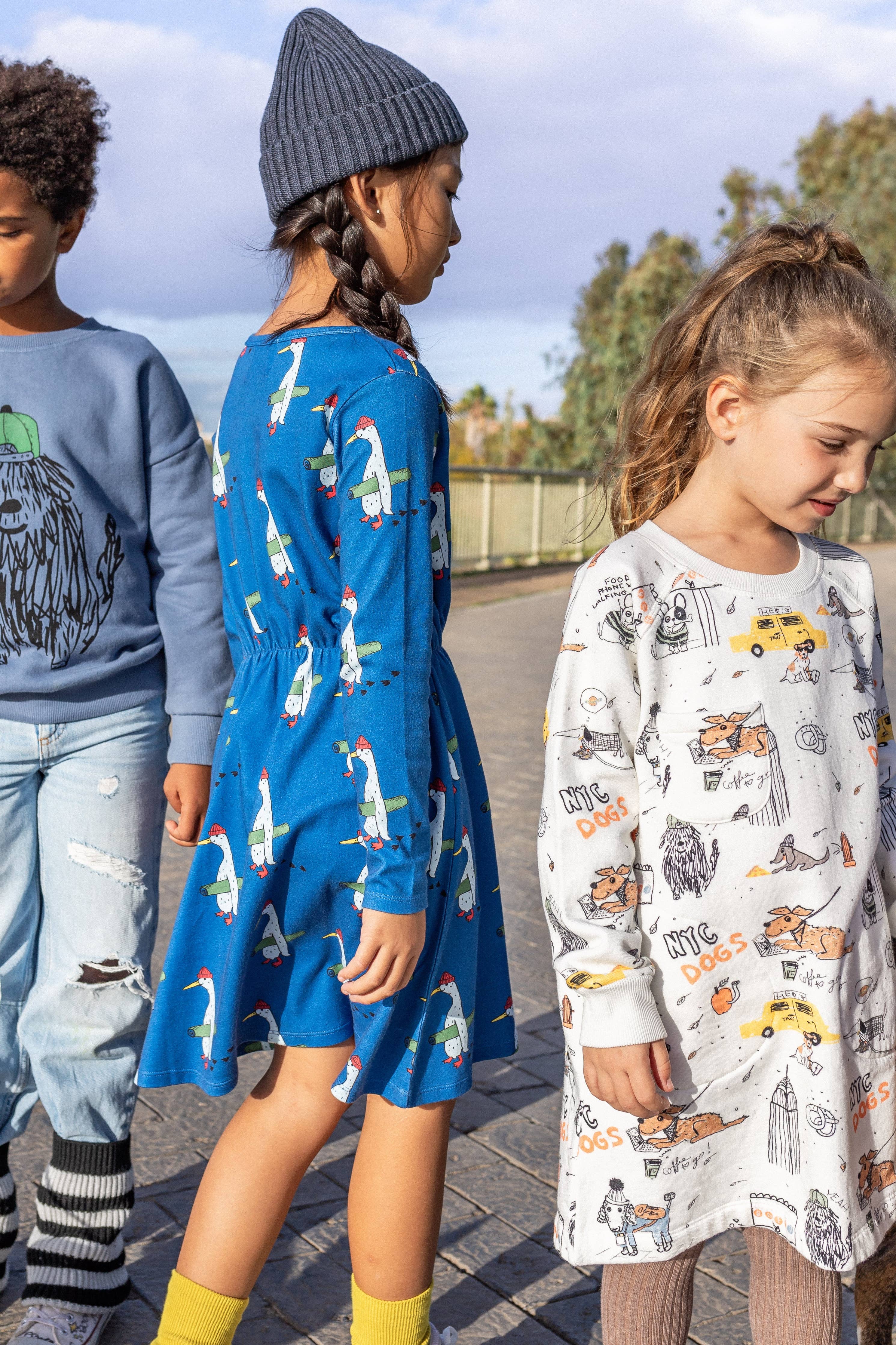 100% Cotton Dress "NYC dogs" | NAADA - CapuletKids