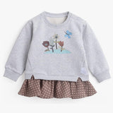Gray Butterfly & Flowers Sweatshirt | AIMAMA