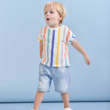 Colorful Striped Tee | AIMAMA