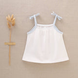 Baby Girls' Straps T-Shirt with Cherry Print: 12 Months / Blank - CapuletKids