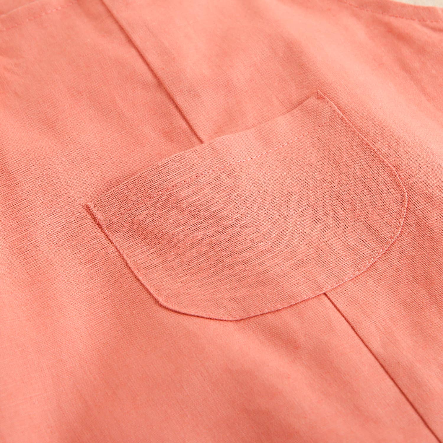Short Baby Boy's Bib with Front Pocket: 18 Months / Coral - CapuletKids