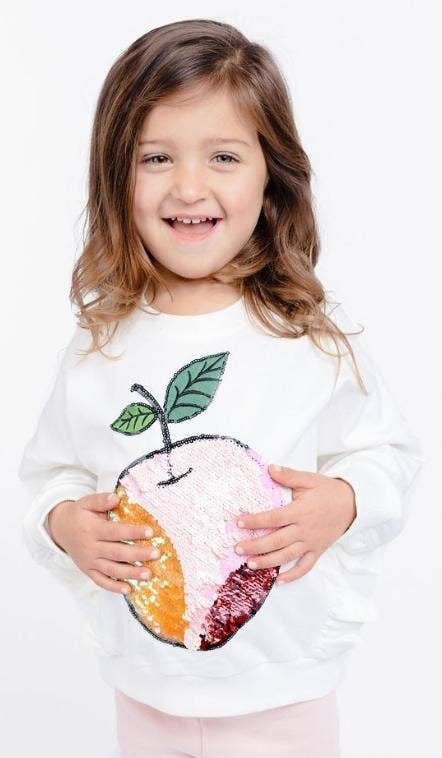 Sequin Apple Patch Sweatshirt | DOE A DEAR - CapuletKids
