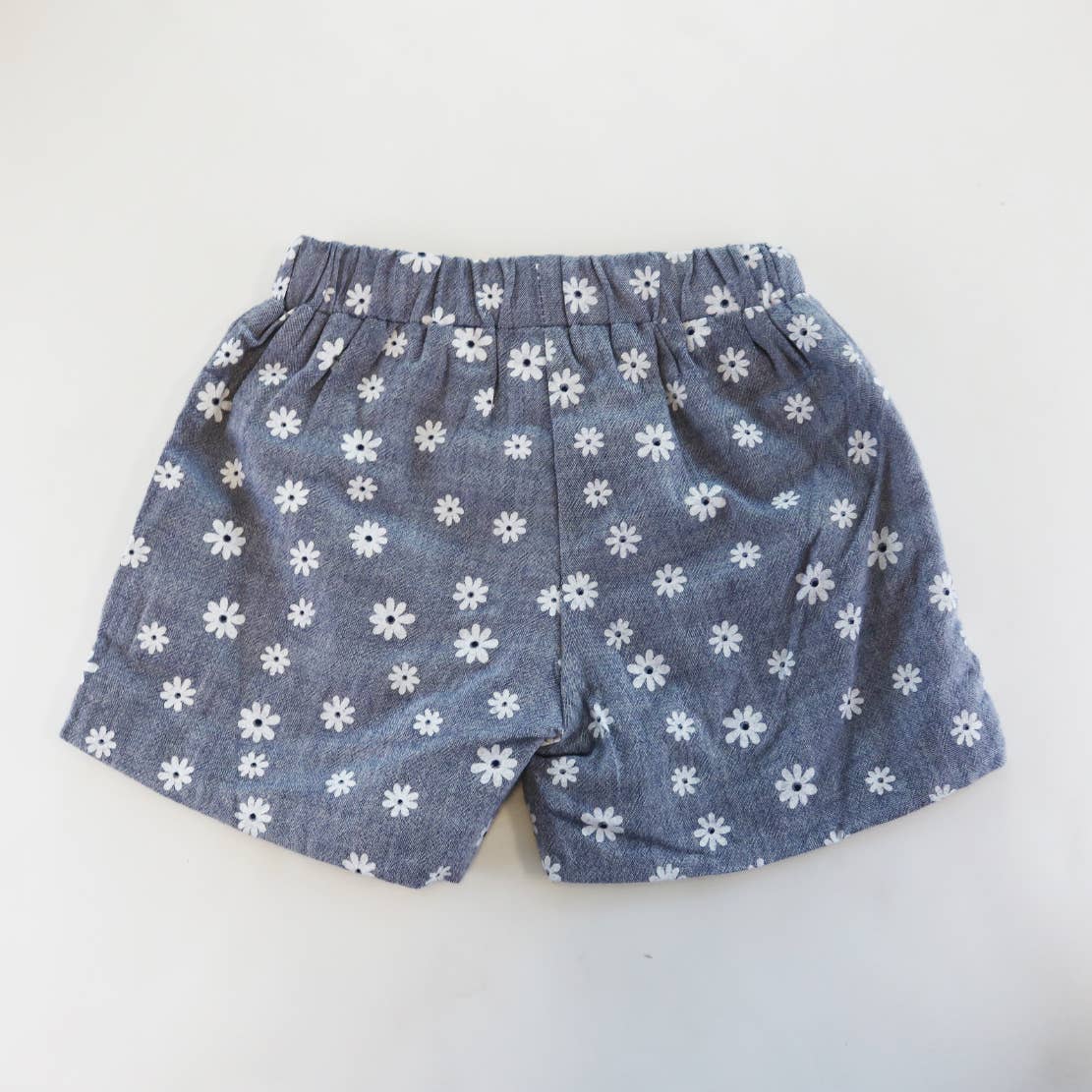 BLUE Daisy Floral Shorts: BLUE - CapuletKids
