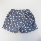 BLUE Daisy Floral Shorts: BLUE - CapuletKids