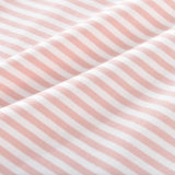 Pink & White Striped Ruffle Sleeve Tee | AIMAMA