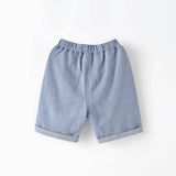 Denim Blue Rolled Shorts | AIMAMA