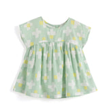 Green "Crosses Print" Blouse | AIMAMA