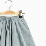 Blue-Grey Flowy Skort | AIMAMA
