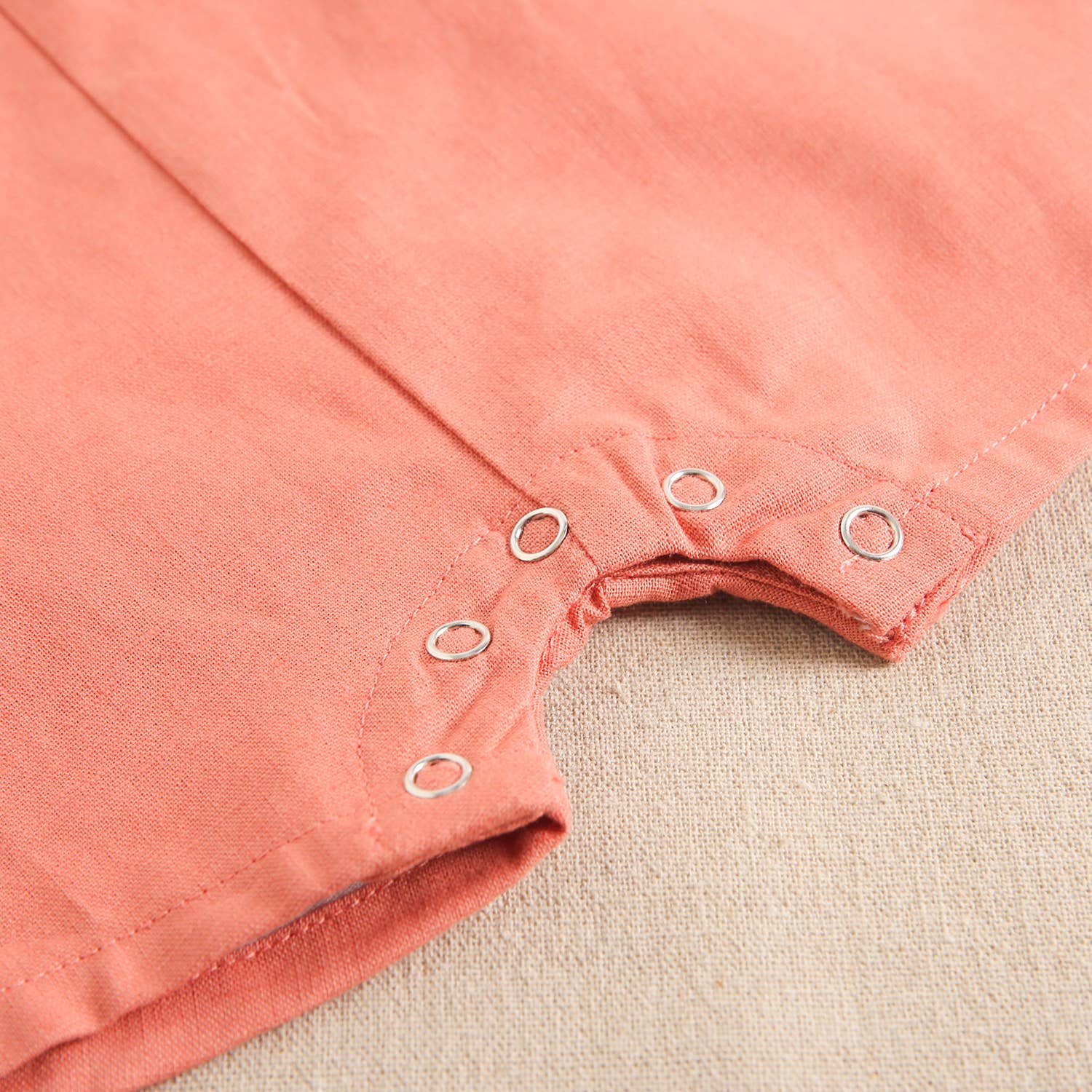 Short Baby Boy's Bib with Front Pocket: 18 Months / Coral - CapuletKids