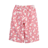 Floral Plaid Wide Pants BLUE - CapuletKids