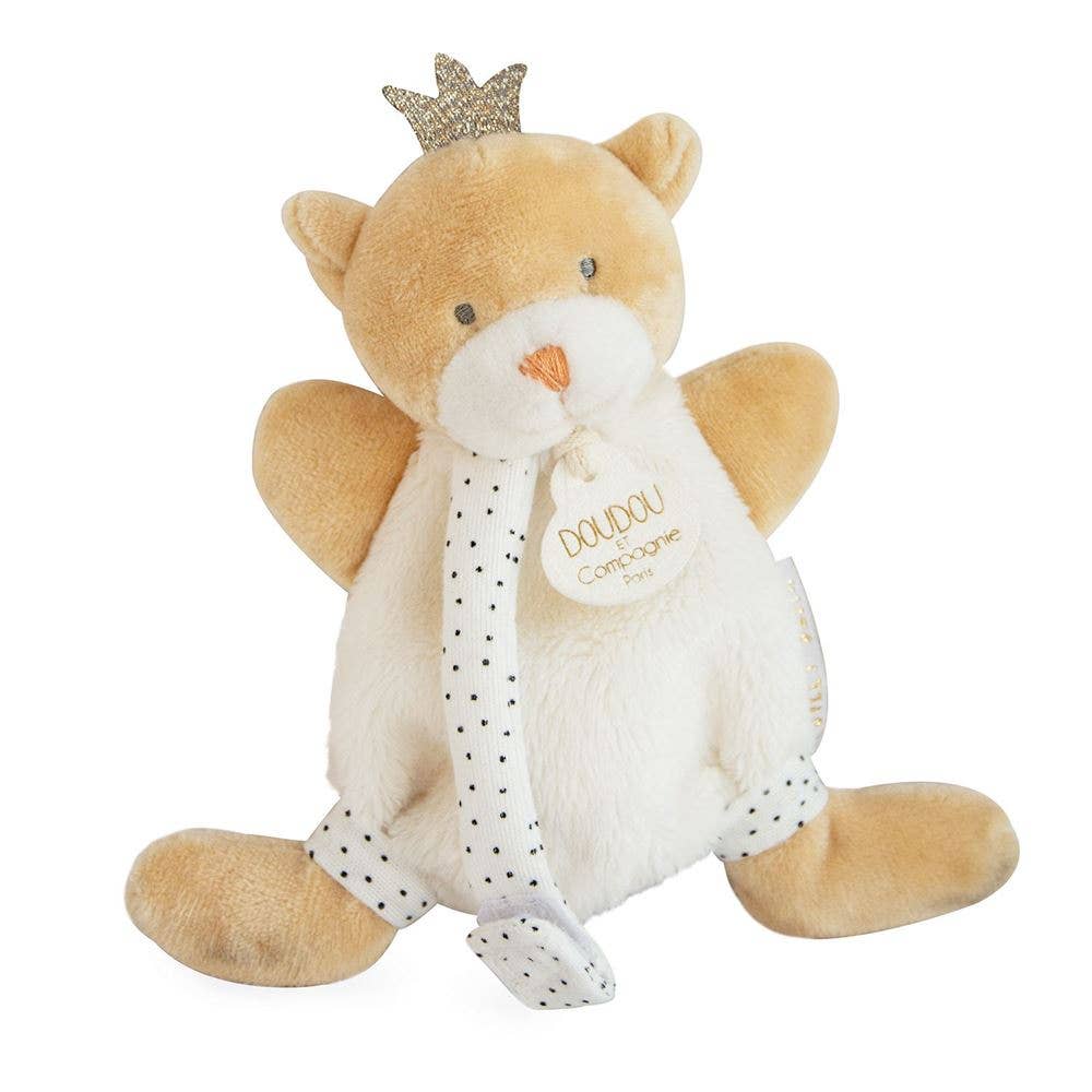 King Baby Bear Plush with Gold Crown and Polka-Dot Ties