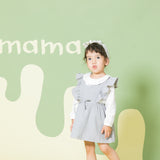 Corduroy Ruffle Sleeve Dress | AIMAMA