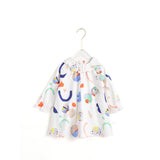 Abstract Print White Dress | AIMAMA