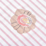 Pink & White Striped Oversized Tee | AIMAMA