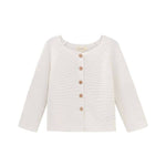 Long sleeve knit jacket with wooden buttons - CapuletKids