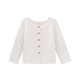 Long sleeve knit jacket with wooden buttons - CapuletKids