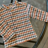 100% Cotton Plaid Shirt with Buttons | YELL-OH!