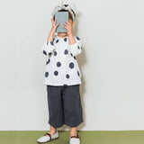 Grey Crepe Wide-Leg Pants | AIMAMA