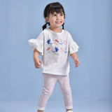 White Ruffle Lace Sleeve Tee | AIMAMA