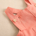 Short Baby Boy's Bib with Front Pocket: 18 Months / Coral - CapuletKids