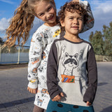 100% Cotton Long Sleeve "Racoon | NAADA - CapuletKids