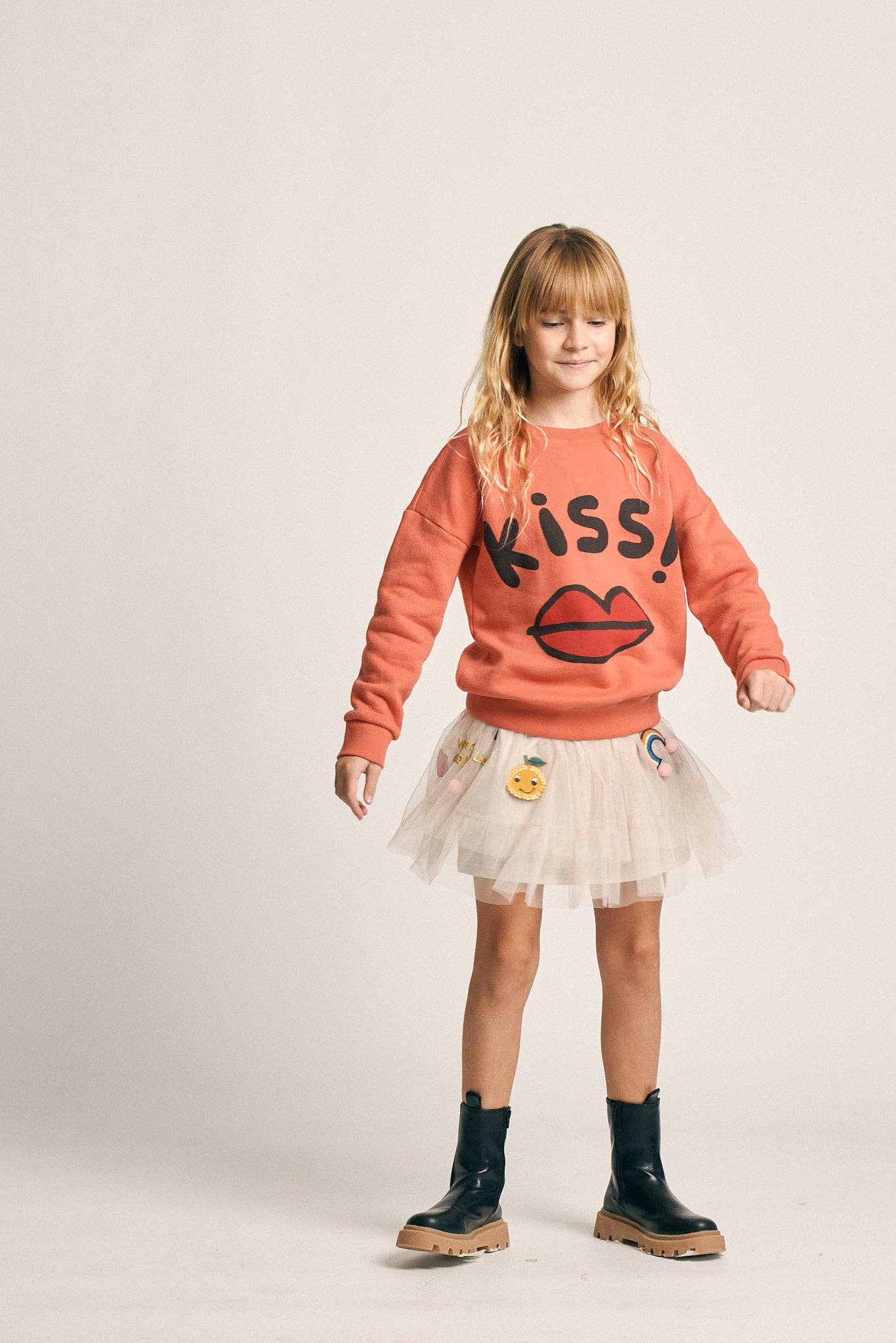 100% Cotton Sweatshirt "Kiss" | NAADA - CapuletKids