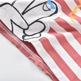 Red Striped Peace Tee | AIMAMA