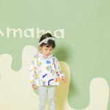 Abstract Print White Blouse | AIMAMA
