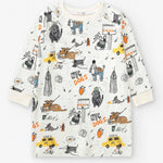 100% Cotton Dress "NYC dogs" | NAADA - CapuletKids