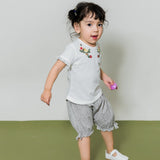 Grey Floral Print Shorts | AIMAMA